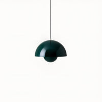 Mid-Century Dome Pendant Light — Glare-Free Metal Shade, 15 Colours