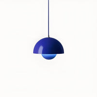 Mid-Century Dome Pendant Light — Glare-Free Metal Shade, 15 Colours