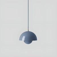 Mid-Century Dome Pendant Light — Glare-Free Metal Shade, 15 Colours