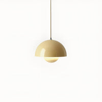 Mid-Century Dome Pendant Light — Glare-Free Metal Shade, 15 Colours