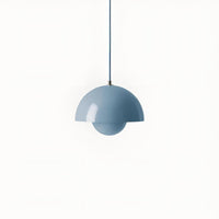 Mid-Century Dome Pendant Light — Glare-Free Metal Shade, 15 Colours