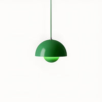 Mid-Century Dome Pendant Light — Glare-Free Metal Shade, 15 Colours