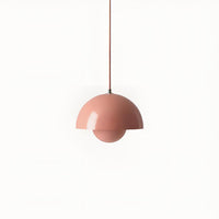Mid-Century Dome Pendant Light — Glare-Free Metal Shade, 15 Colours
