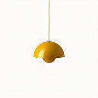 Mid-Century Dome Pendant Light — Glare-Free Metal Shade, 15 Colours