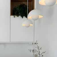 Mid-Century Dome Pendant Light — Glare-Free Metal Shade, 15 Colours