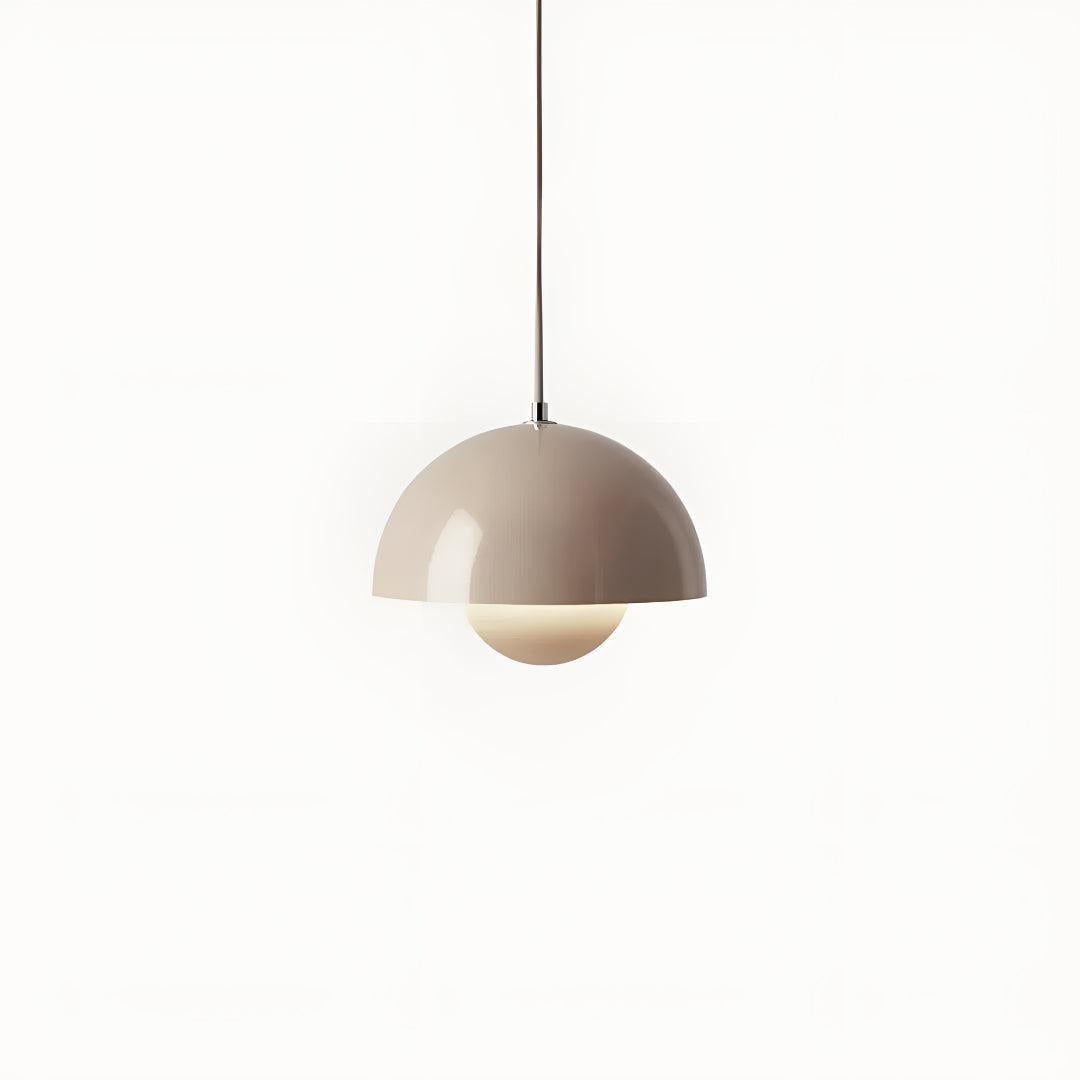 Mid-Century Dome Pendant Light — Glare-Free Metal Shade, 15 Colours