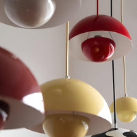 Mid-Century Dome Pendant Light — Glare-Free Metal Shade, 15 Colours