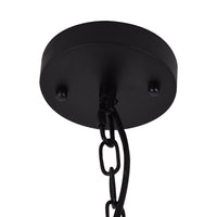 Industrial Dome Pendant Light — Black Hammered Metal