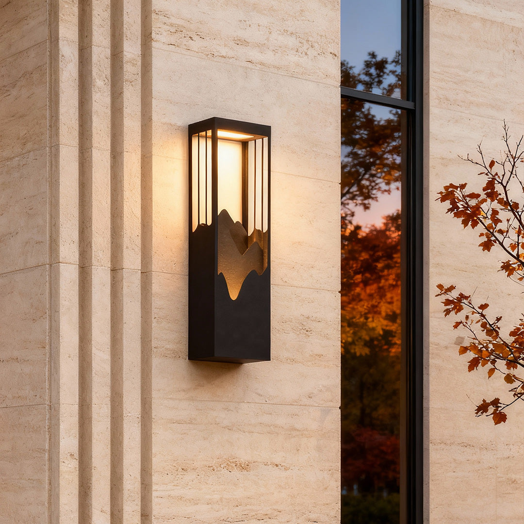MountainGlow | Elegant Waterproof Solar Wall Lamp with Scenic Design