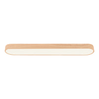 Oval LED Flush Mount Ceiling Light — Wood Grain Trim