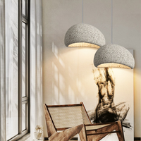 Wabi-Sabi Pendant Light — Sculptural Fibreglass Shade