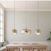 Smoked Glass Pendant Light — Hand-Blown Glass, Single or Trio
