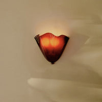 Retro Shell Glass Wall Light — Skirt-Shaped Coloured Glass
