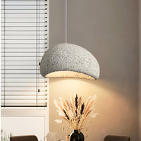 Wabi-Sabi Pendant Light — Sculptural Fibreglass Shade