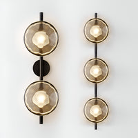 Tide Ripple Glass Wall Light — Stacked Disc LED Wall Sconce