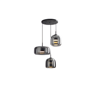 Smoked Glass Pendant Light — Hand-Blown Glass, Single or Trio