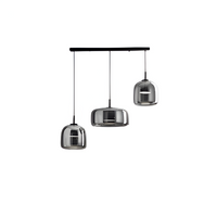 Smoked Glass Pendant Light — Hand-Blown Glass, Single or Trio