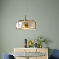 Smoked Glass Pendant Light — Hand-Blown Glass, Single or Trio