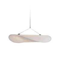 Woven Silk Fabric Pendant Light — Japandi Sculptural Shade