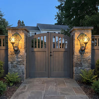 PeacockGlow | Elegant Vintage Aluminum Outdoor Wall Sconce Light 3