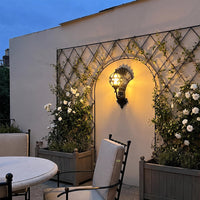PeacockGlow | Elegant Vintage Aluminum Outdoor Wall Sconce Light 4