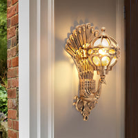 PeacockGlow | Elegant Vintage Aluminum Outdoor Wall Sconce Light 8