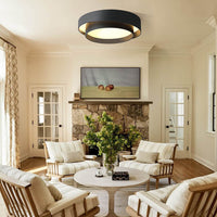 Concentric Ring LED Ceiling Light — Modern Flush Mount