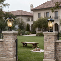 PillarGlow | Elegant Retro Solar Aluminum Post Cap Light 2