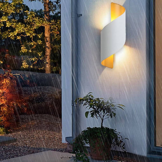 Helix spiral up-down outdoor wall sconce – view 1