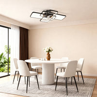7-blade clear ceiling fan with dimmable LED light – view 10