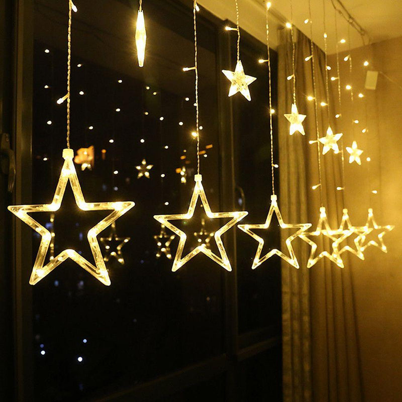 Star Curtain Fairy Lights — 2.5 m, 216 LEDs, 8 Modes