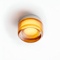 Dimpled Glass Wall Light — Dusk-to-Dawn LED Night Sconce