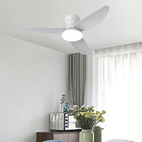 Low-profile 3-blade ceiling fan with dimmable light – view 2