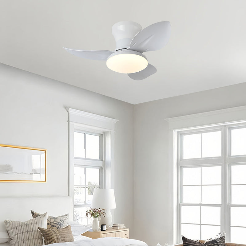 Low-Profile 3-Blade Ceiling Fan with Dimmable Light — 65 or 100 cm