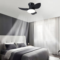 Low-profile 3-blade ceiling fan with dimmable light – view 3