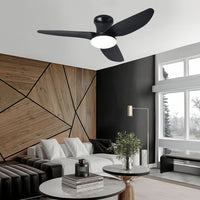 Low-profile 3-blade ceiling fan with dimmable light – view 4