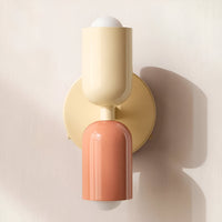 Colourful Up and Down Wall Light — Double Head Iron Sconce