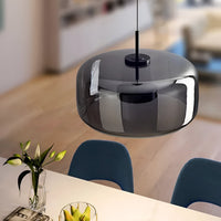 Smoked Glass Pendant Light — Hand-Blown Glass, Single or Trio