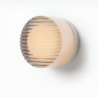 Dimpled Glass Wall Light — Dusk-to-Dawn LED Night Sconce
