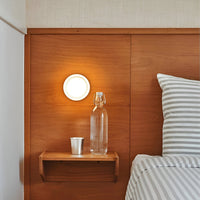 Dimpled Glass Wall Light — Dusk-to-Dawn LED Night Sconce