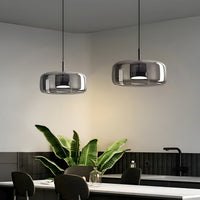 Smoked Glass Pendant Light — Hand-Blown Glass, Single or Trio
