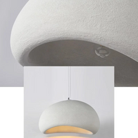 Wabi-Sabi Pendant Light — Sculptural Fibreglass Shade