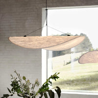 Woven Silk Fabric Pendant Light — Japandi Sculptural Shade