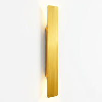 Gold LED Outdoor Wall Light — Slim Aluminium Bar, IP65
