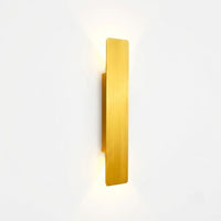 Gold LED Outdoor Wall Light — Slim Aluminium Bar, IP65