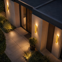 Gold LED Outdoor Wall Light — Slim Aluminium Bar, IP65