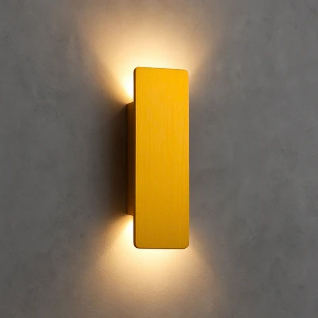 Gold LED Outdoor Wall Light — Slim Aluminium Bar, IP65