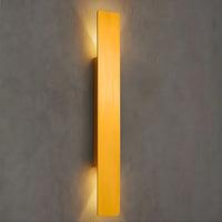 Gold LED Outdoor Wall Light — Slim Aluminium Bar, IP65