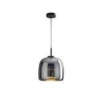 Smoked Glass Pendant Light — Hand-Blown Glass, Single or Trio