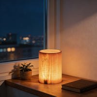 Cordless Wooden Table Lamp — Rechargeable Touch Lamp, 3 Brightness Levels